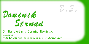 dominik strnad business card